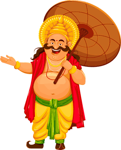 King Maveli greeting you for Onam